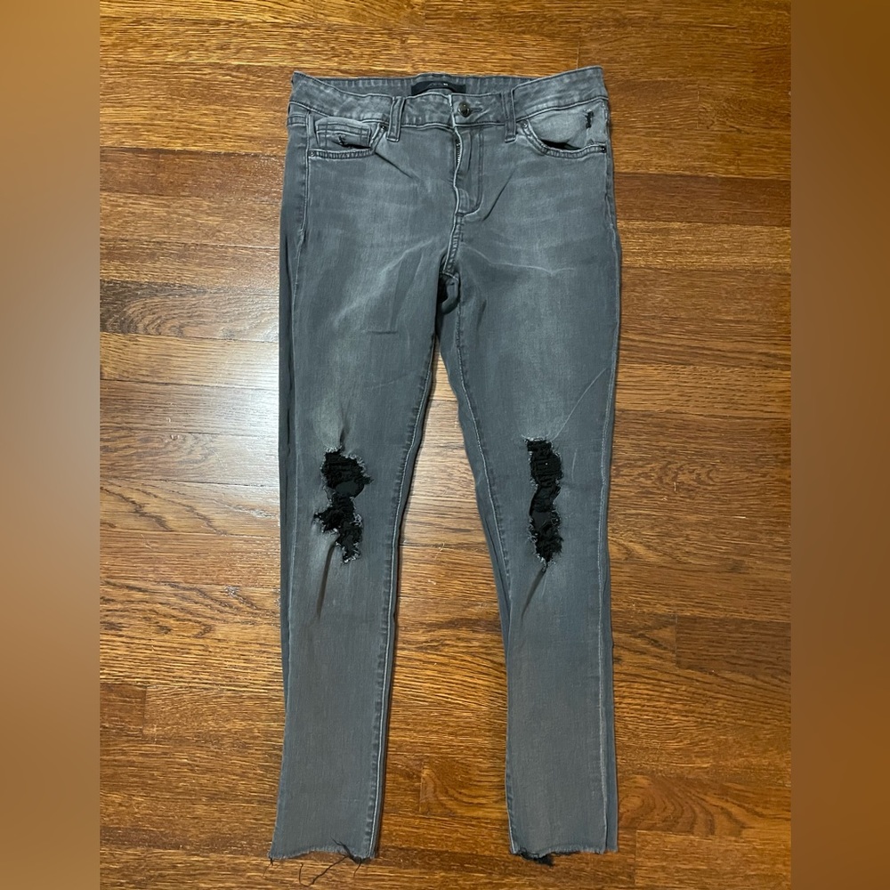 Joe's distressed faded black skinny jeans. Size 30
